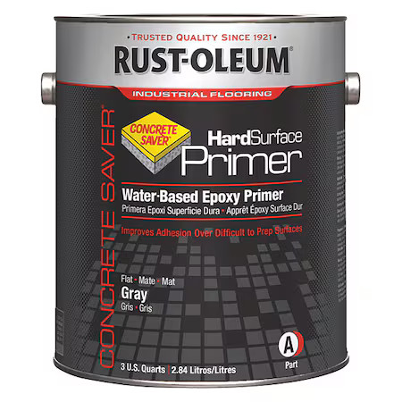 Rust-Oleum 313973 Epoxy Primer, Gray, Flat, 3.75 Qt, 250 To 350 Sq Ft/Gal