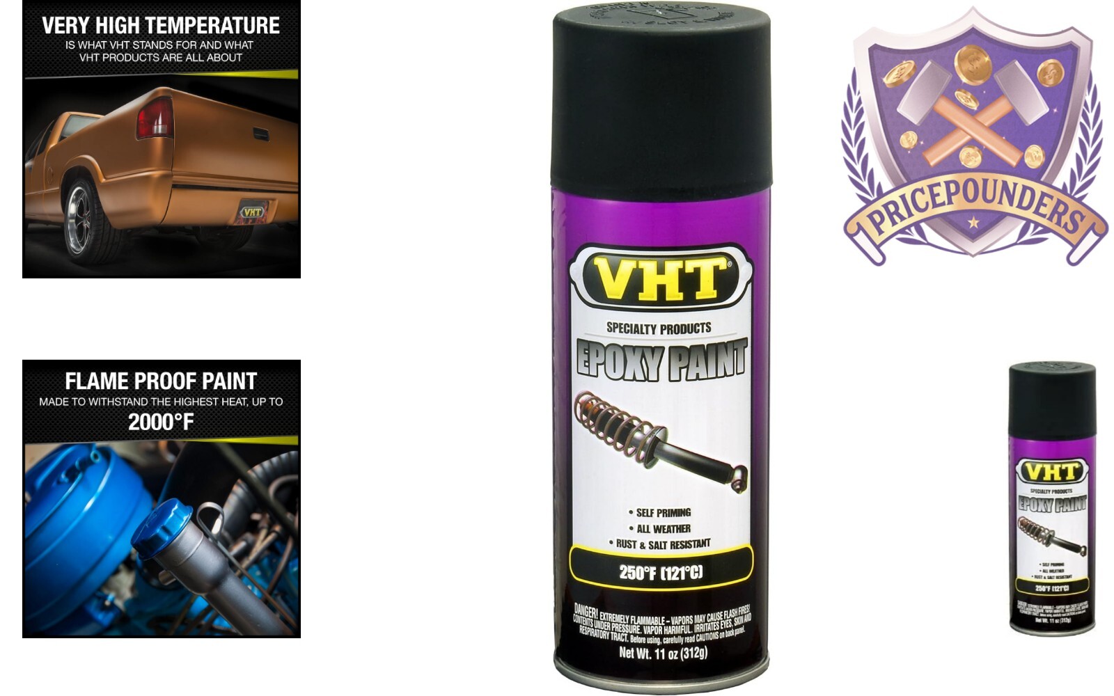 11 Oz. Satin Black Epoxy Paint – Quick-Dry Automotive Solution for DIY Projects