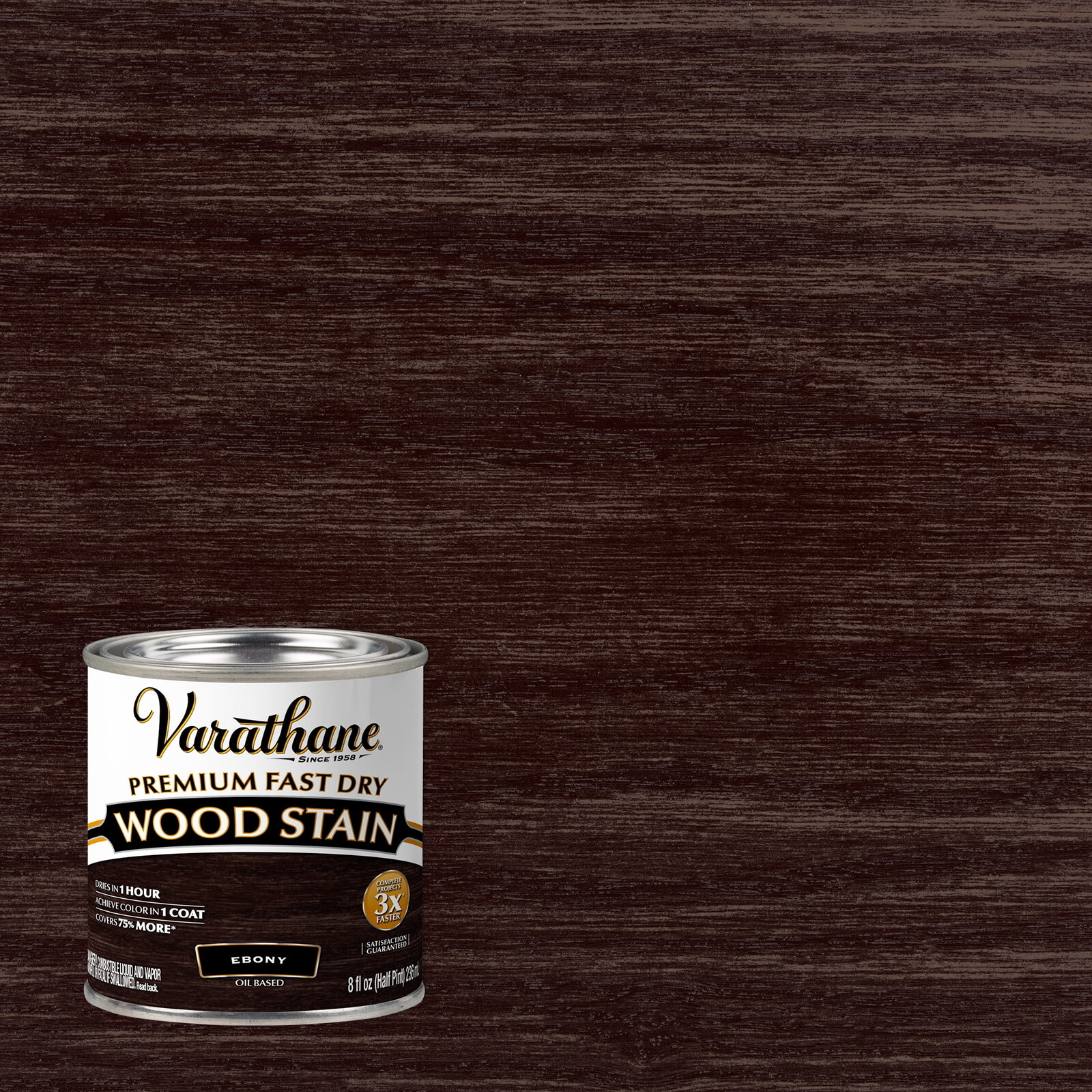 Premium Fast Dry Wood Stain Half Pint Use on Interior Projects Like Floor 4 Pack