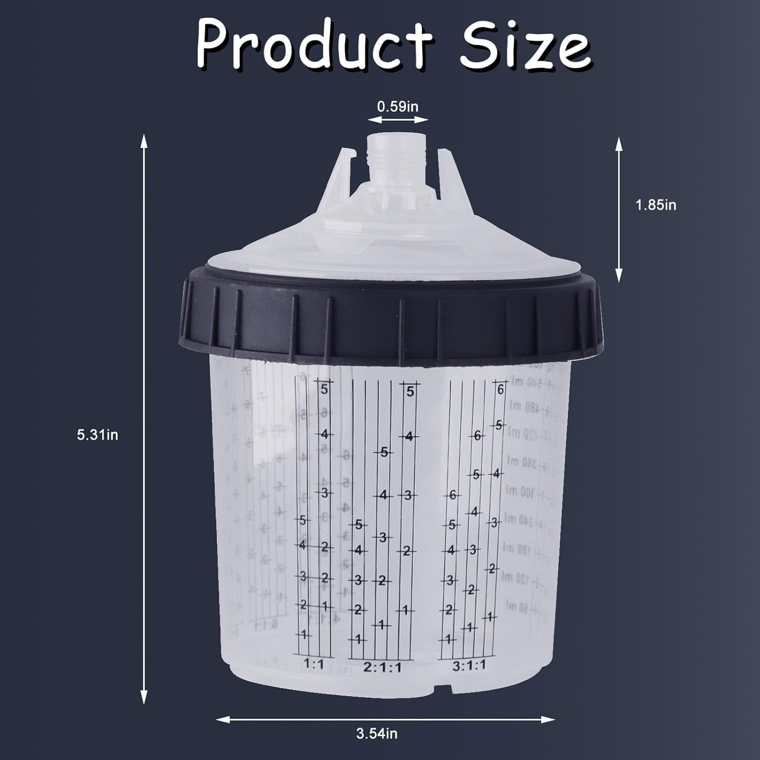 Disposable Paint Sprayer Mixing Cup for Automotive Paint Gun, HVLP Paint Spra…