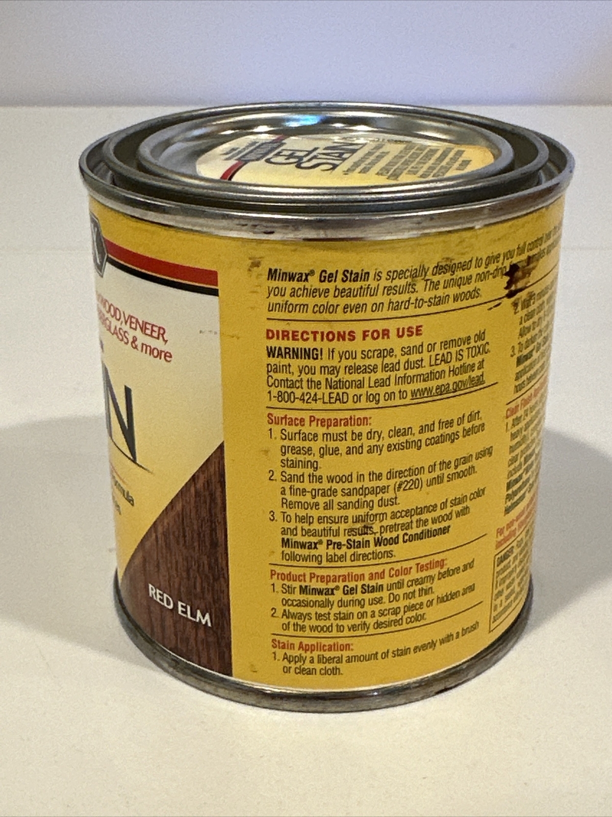 Minwax 260904444 Interior Wood Gel Stain, 1/2 pint, Red Elm