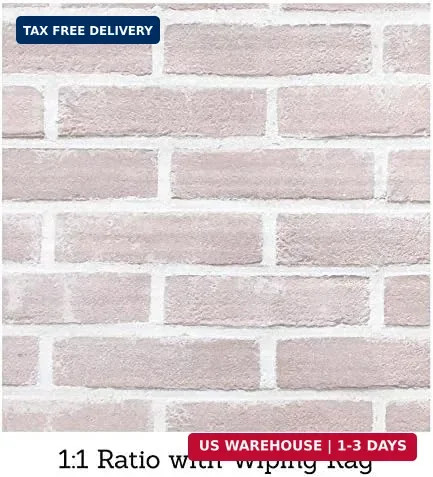 Giani Brick Transformations Whitewash Paint for Brick and Fireplaces- 16 oz Pint