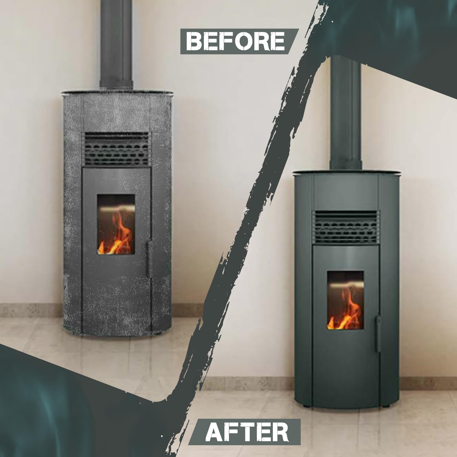 Stove Bright High Temperature Flat Black Stove Paint