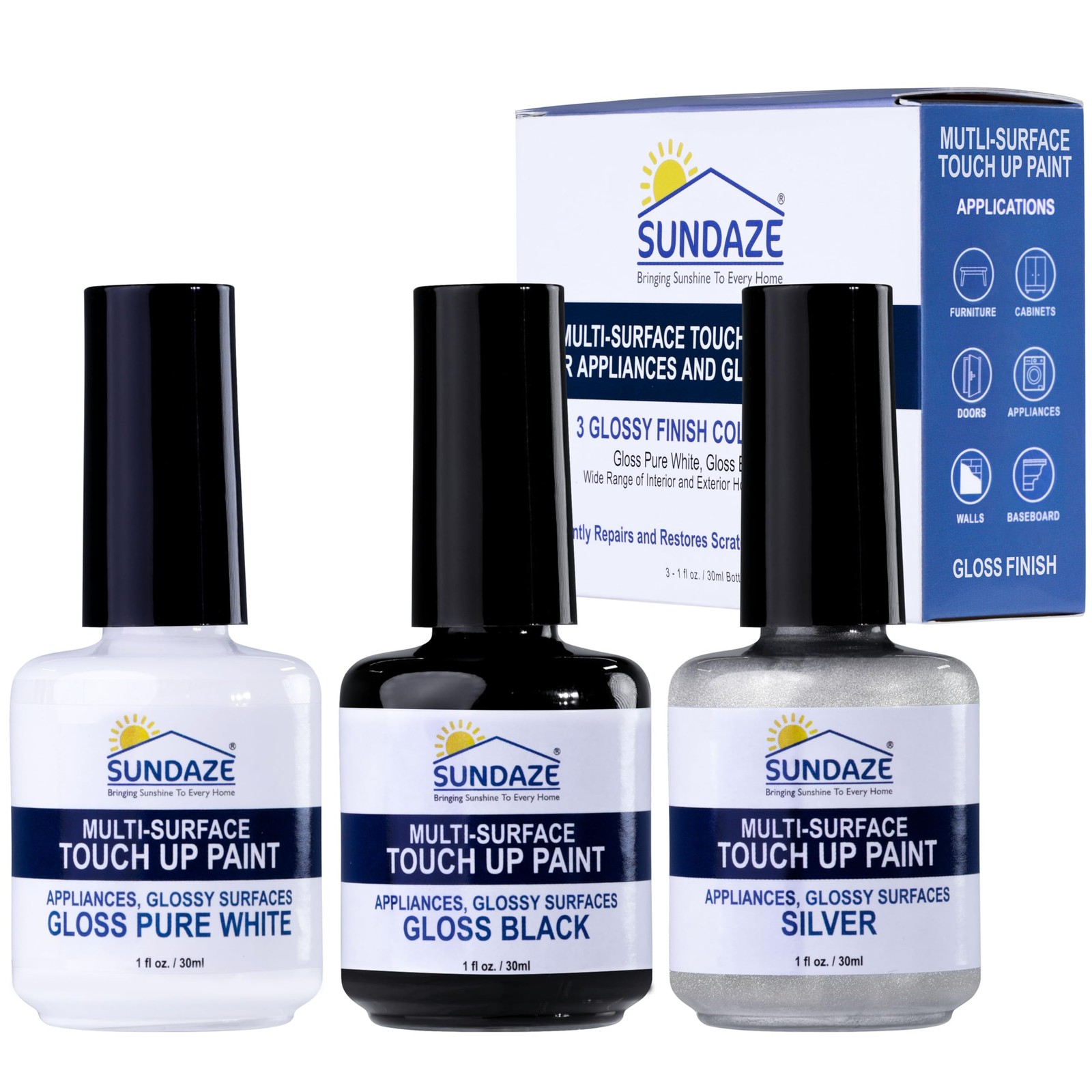 Gloss Appliance Touch-Up Paint Pen Kit – Stove, Refrigerator, Washer, Dryer T…