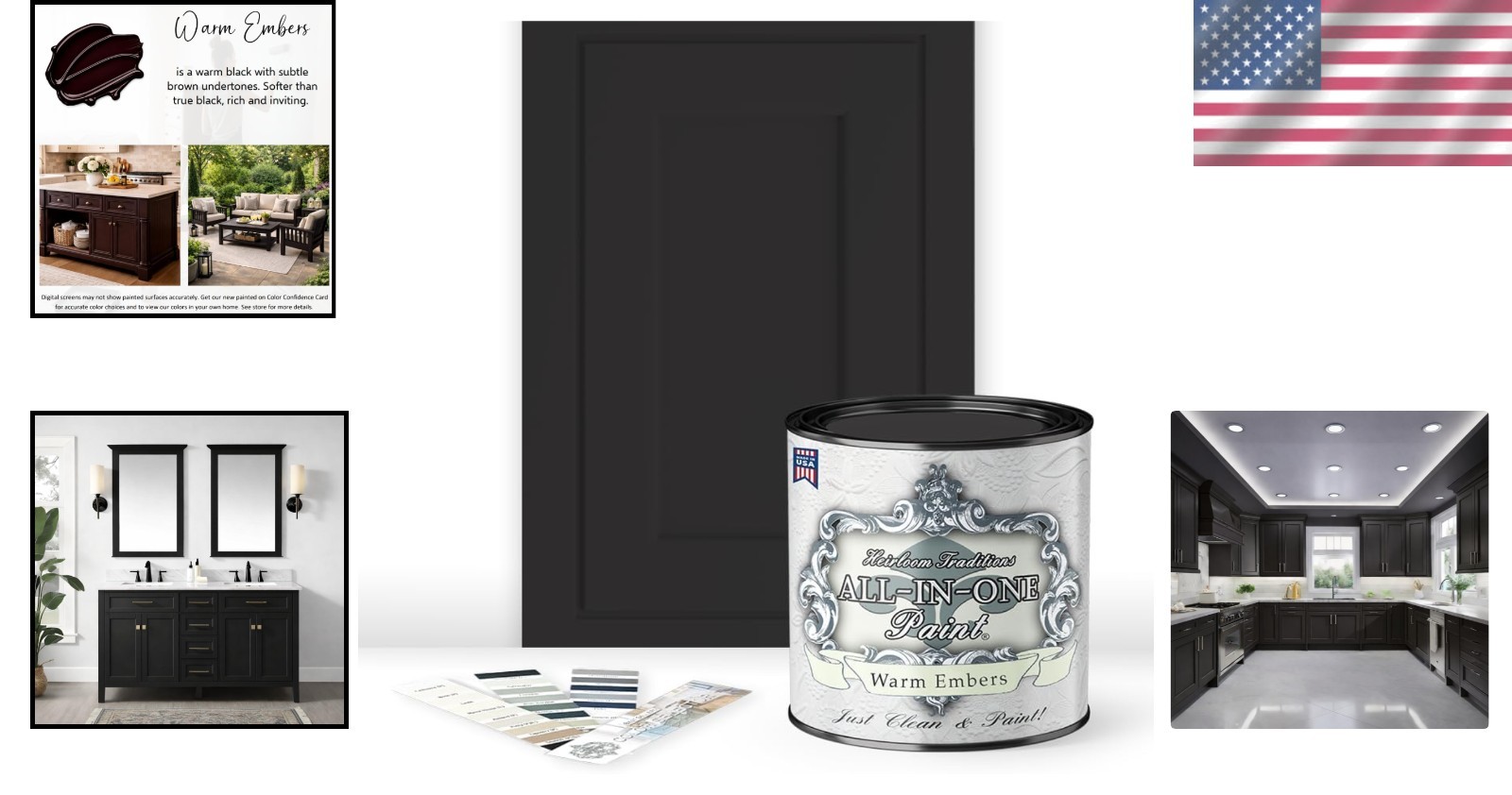 Warm Embers Cabinet Paint Quart Fast-Drying No Priming Required for Furniture
