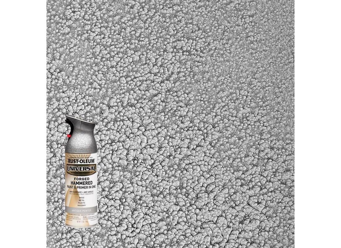 UNIVERSAL Spray Paint, Satin, Antique Pewter, 12 oz, Aerosol Can