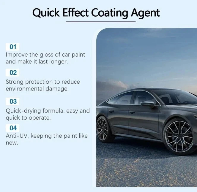 Car Coating Spray,Quick Effect Coating Agent,Car Polish Spray wax Liquid 3x120ml