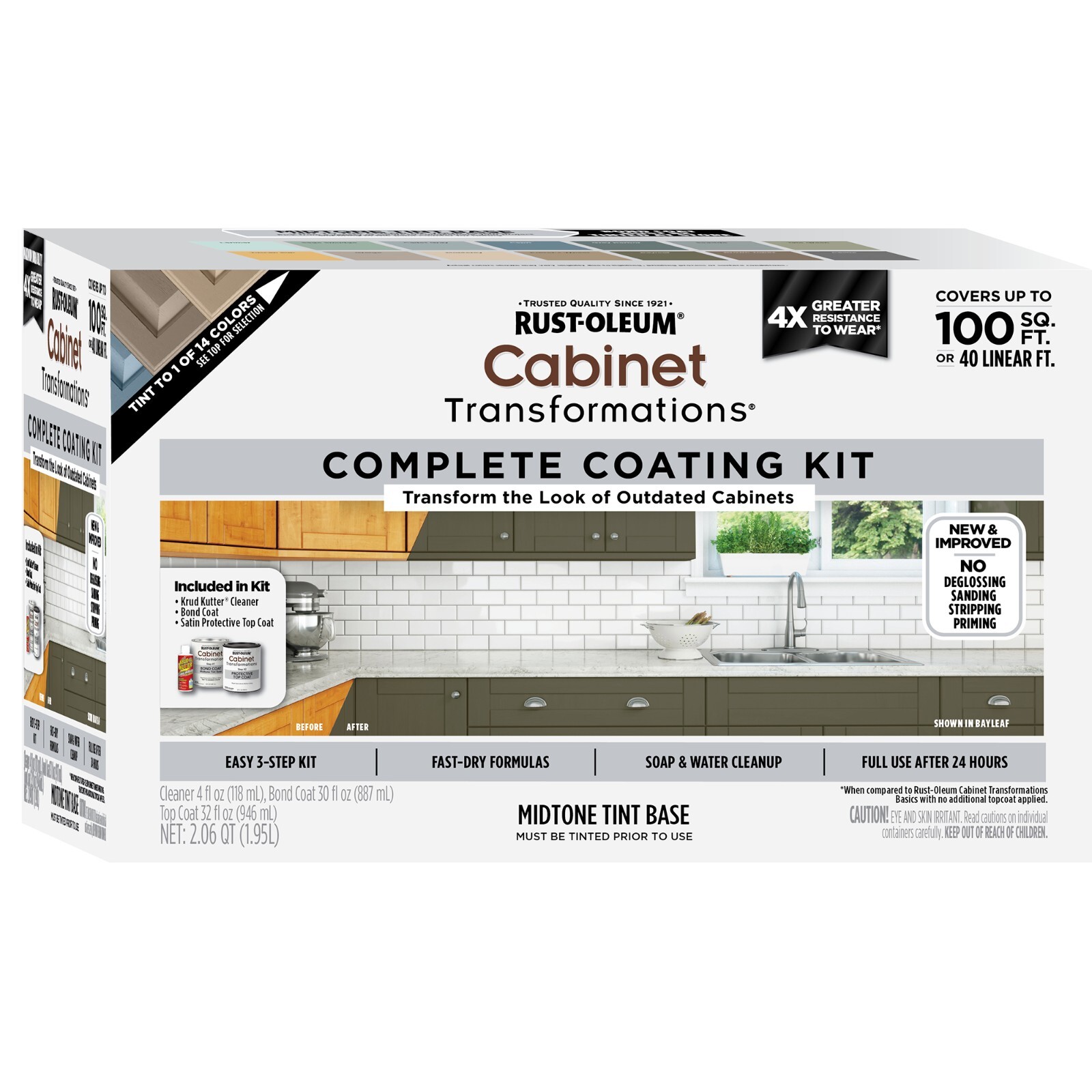 Rust-Oleum 374679 Cabinet Transformations Kit Midtone Tint Base Kit