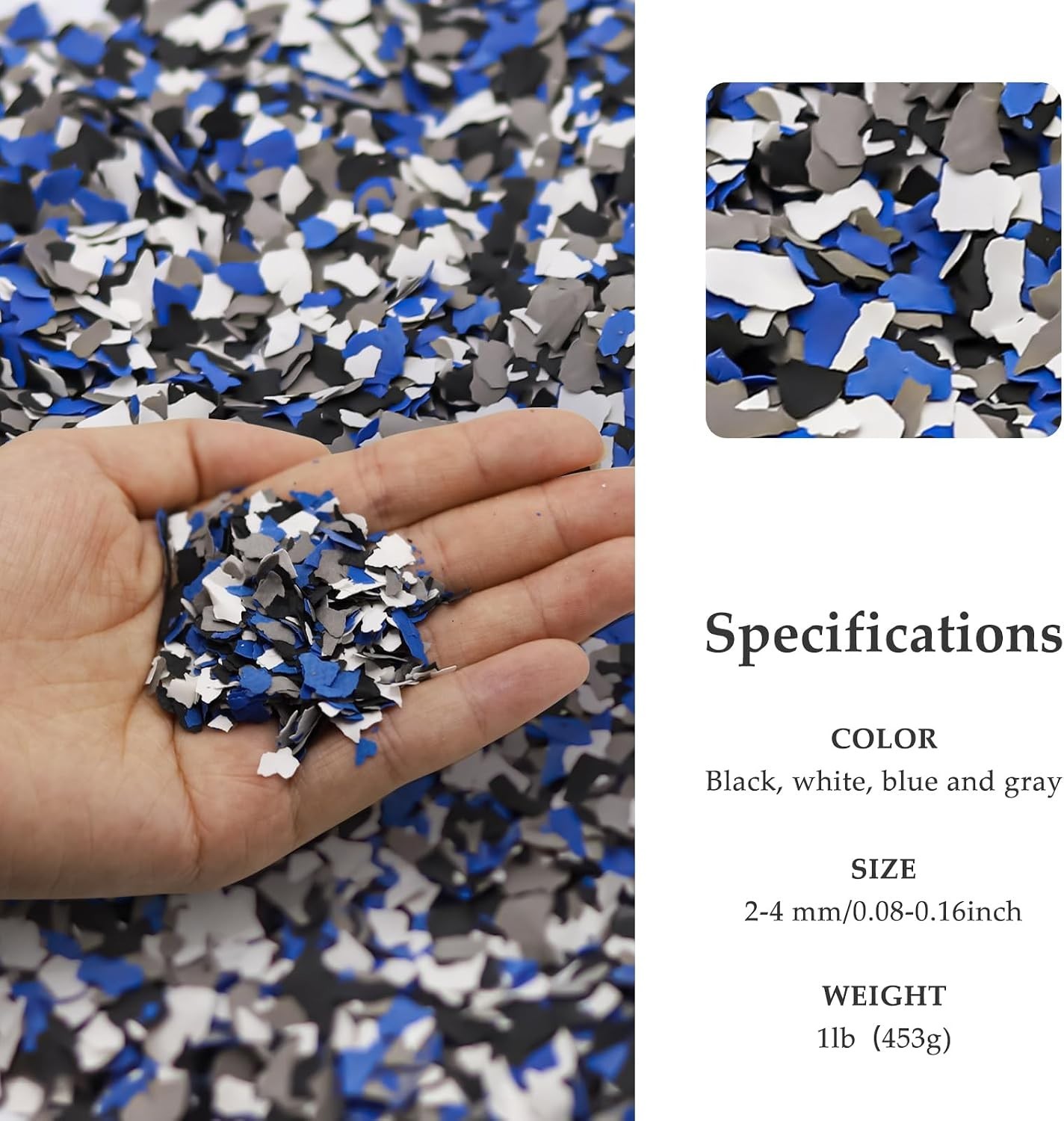 Epoxy Floor Flakes for Garage, Blend Color Chips Concrete Floor Coatings Deco…