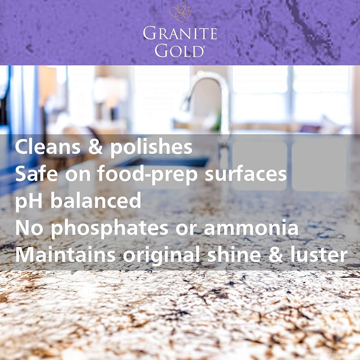 Clean & Shine Spray Granite Marble & Other Natural Stone & Quartz Surfaces 1 x
