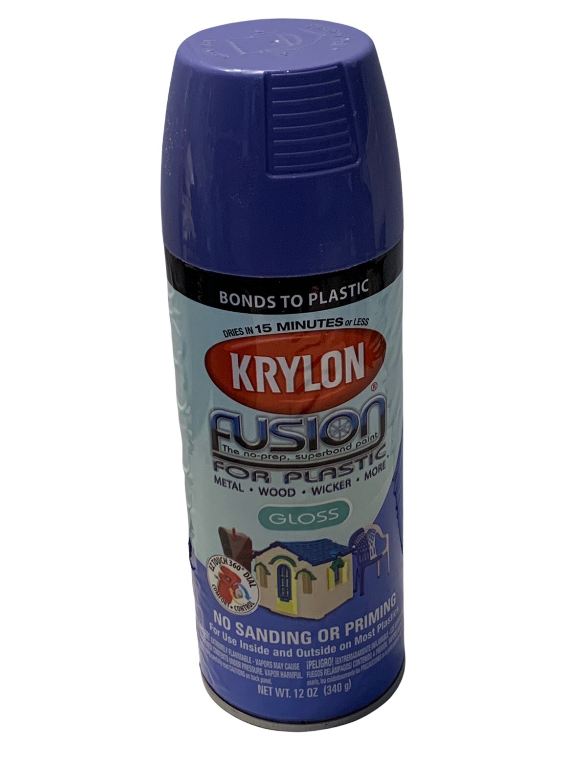 Krylon Fusion for Plastic Spray Paint, Blue Hyacinth 2333