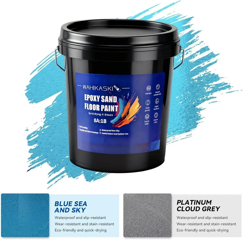 Epoxy Colored Sand Floor Paint, Epoxy Floor Paint For Concrete, Leveling High…