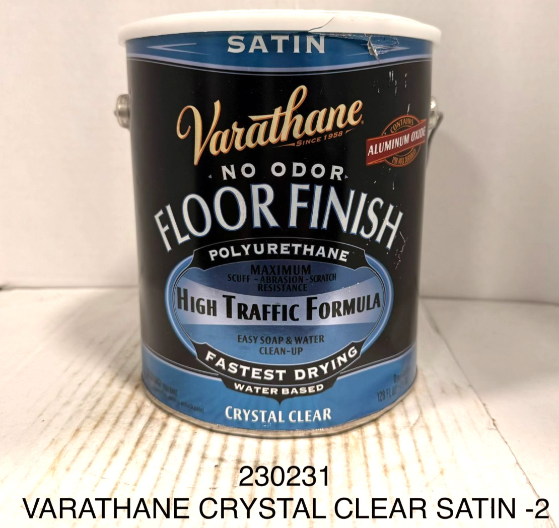 Varathane 230231 Crystal Clear Floor Finish gal DENTED CAN