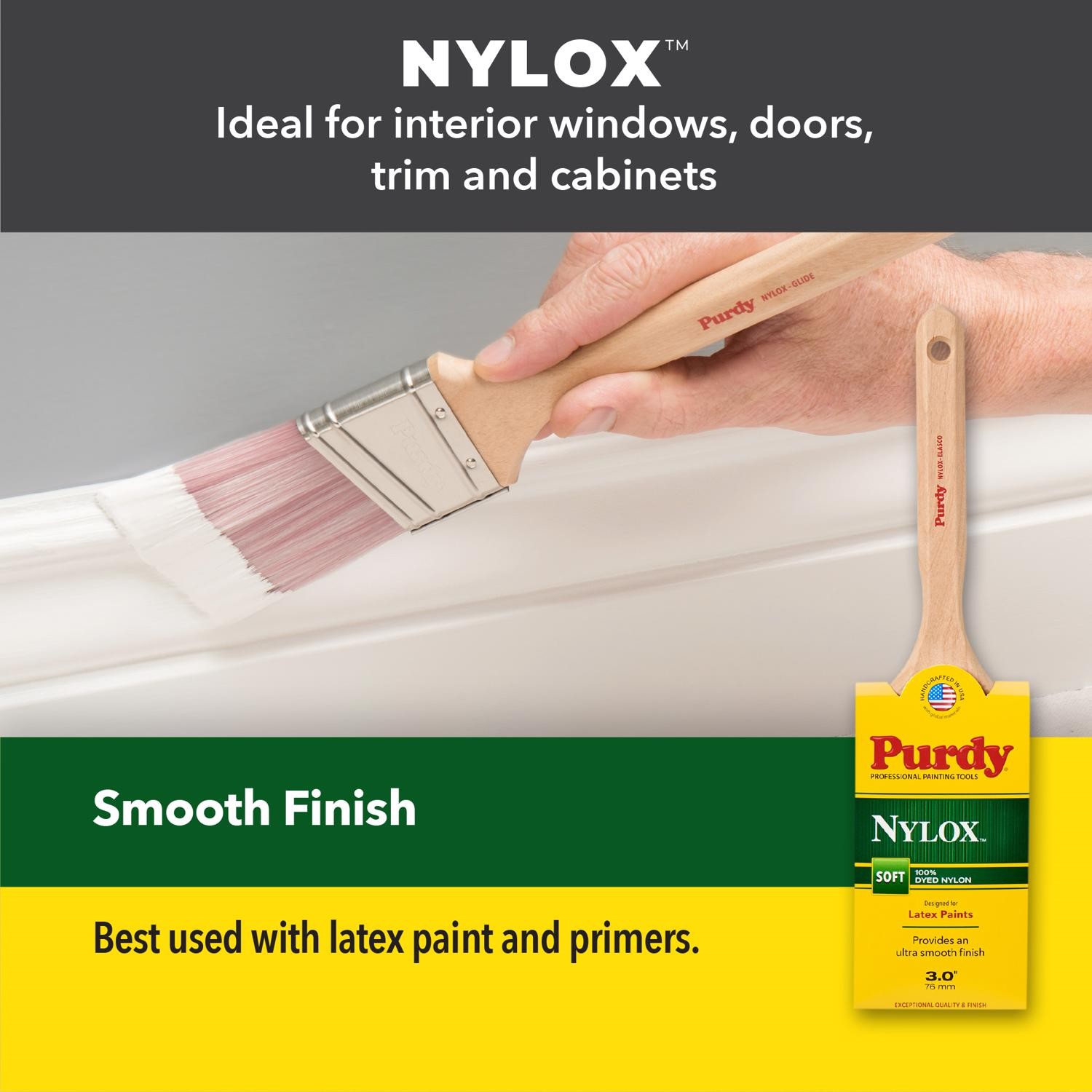 Purdy Nylox Cub 2 in. Soft Angle Trim Paint Brush
