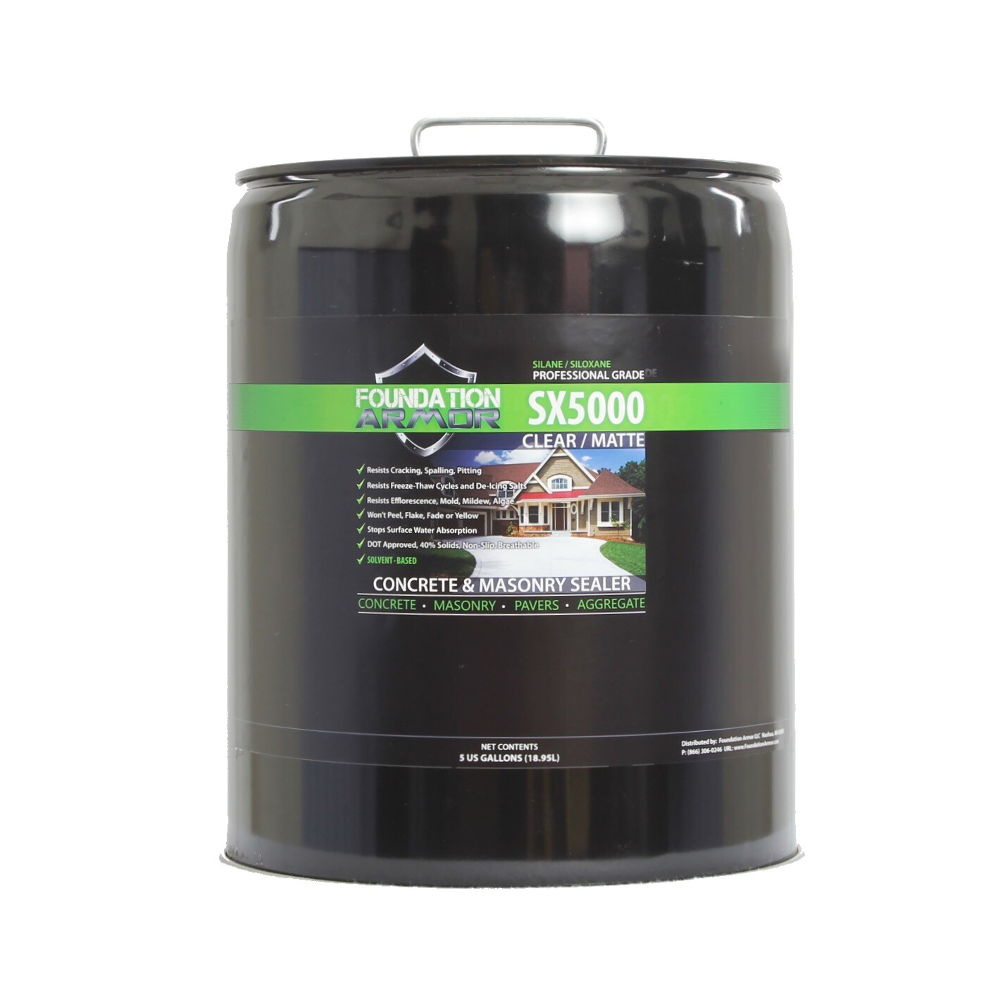 Armor SX5000 Solvent Based Silane Siloxane Water Repellent Sealer – 5 GAL