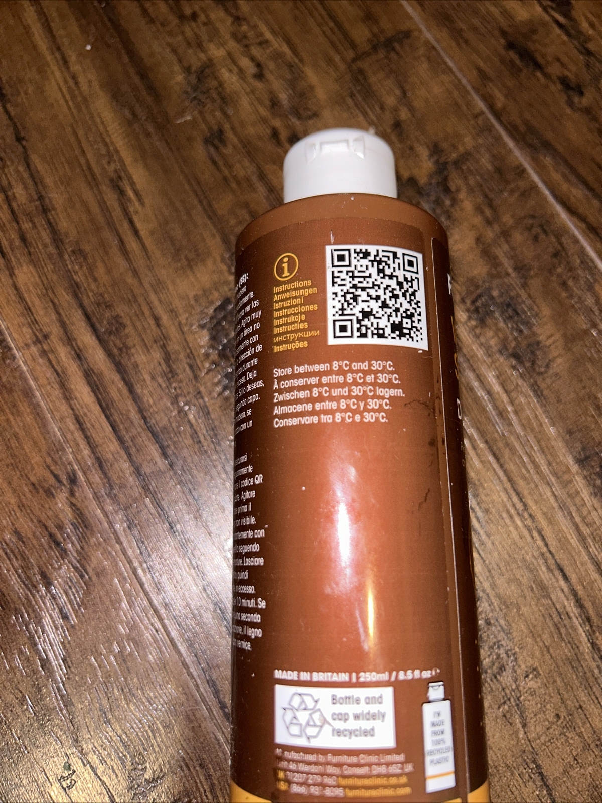 Furniture Clinic Wood Stain Dark Oak Fast Drying Indoor/Outdoor Use 16oz Bottle