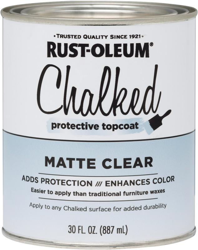 Rust-Oleum 287722 Ultra Matte Interior Chalked Paint, 30 oz, Matte Clear Topcoat