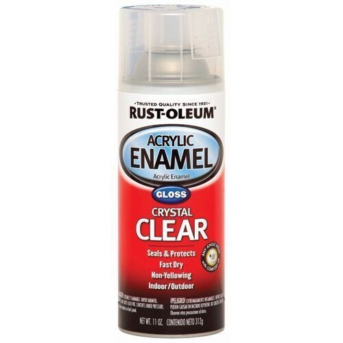 NEW RUST-OLEUM 11 oz. Gloss Crystal Clear Acrylic Enamel Spray Paint FREE SHIP