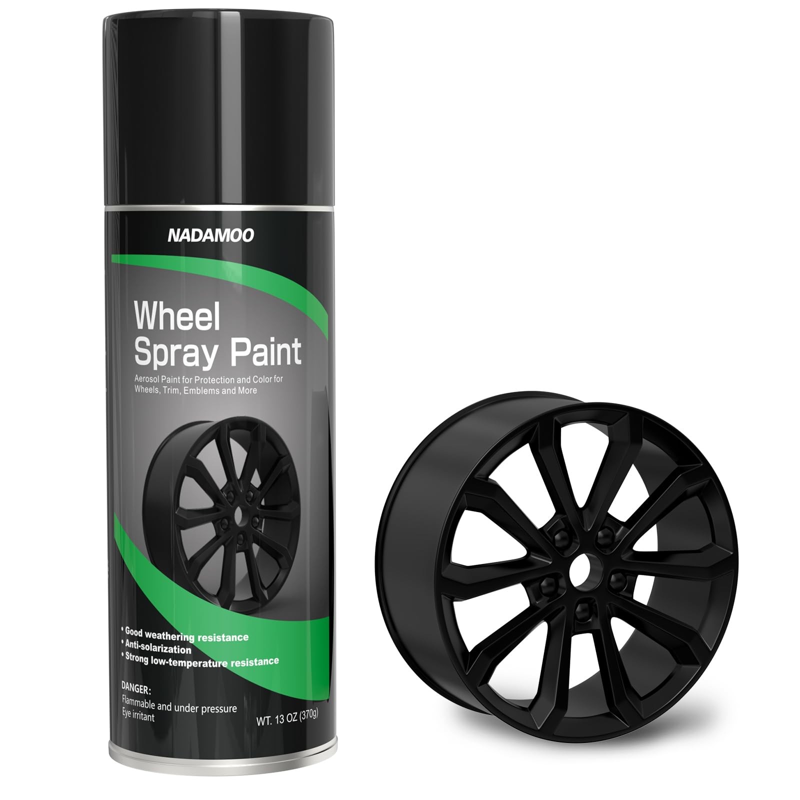 NADAMOO Aluminum Wheel Spray Paint, Car Rim Aerosol Paint for Recolor and Protec