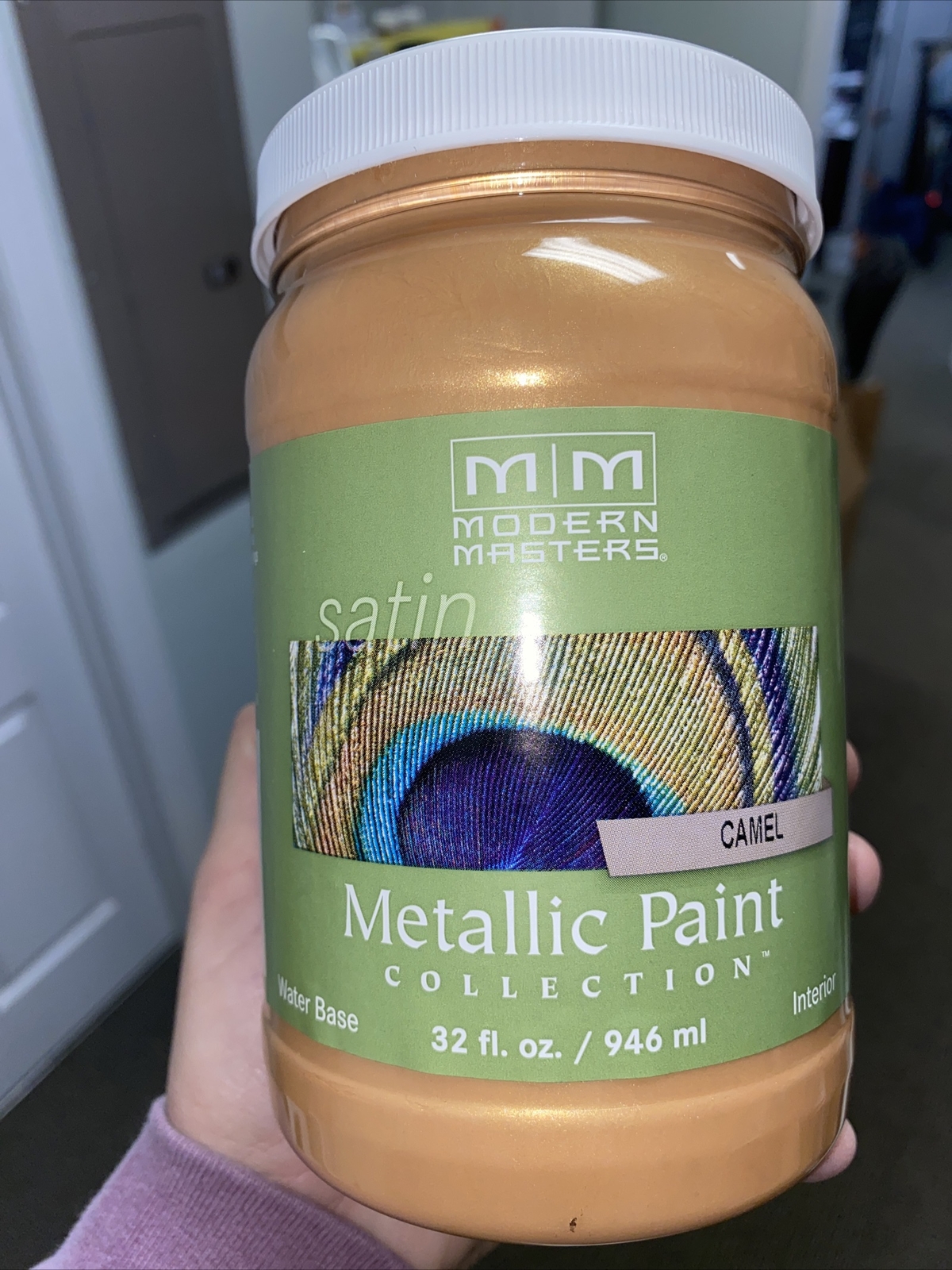 Modern Masters Camel Metallic Paint 32 fl oz 1 Quart Satin Finish ME23032