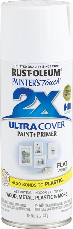 Rust-Oleum 249126 Painter’s Touch 2X Ultra Cover, 12oz, Flat White