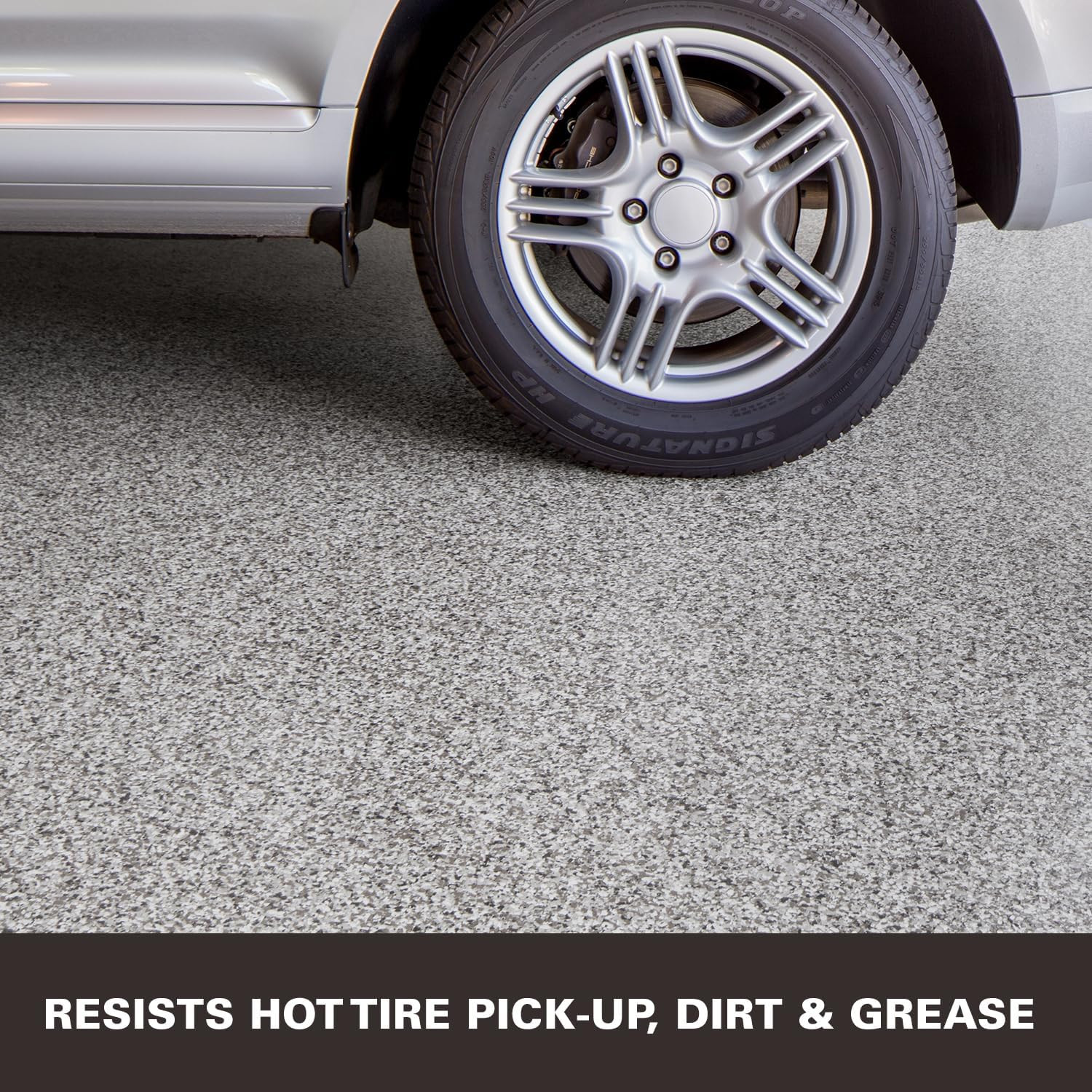 Decorative Concrete Coating, Slip-Resistant Gray Paint with Stone-Like Speckled
