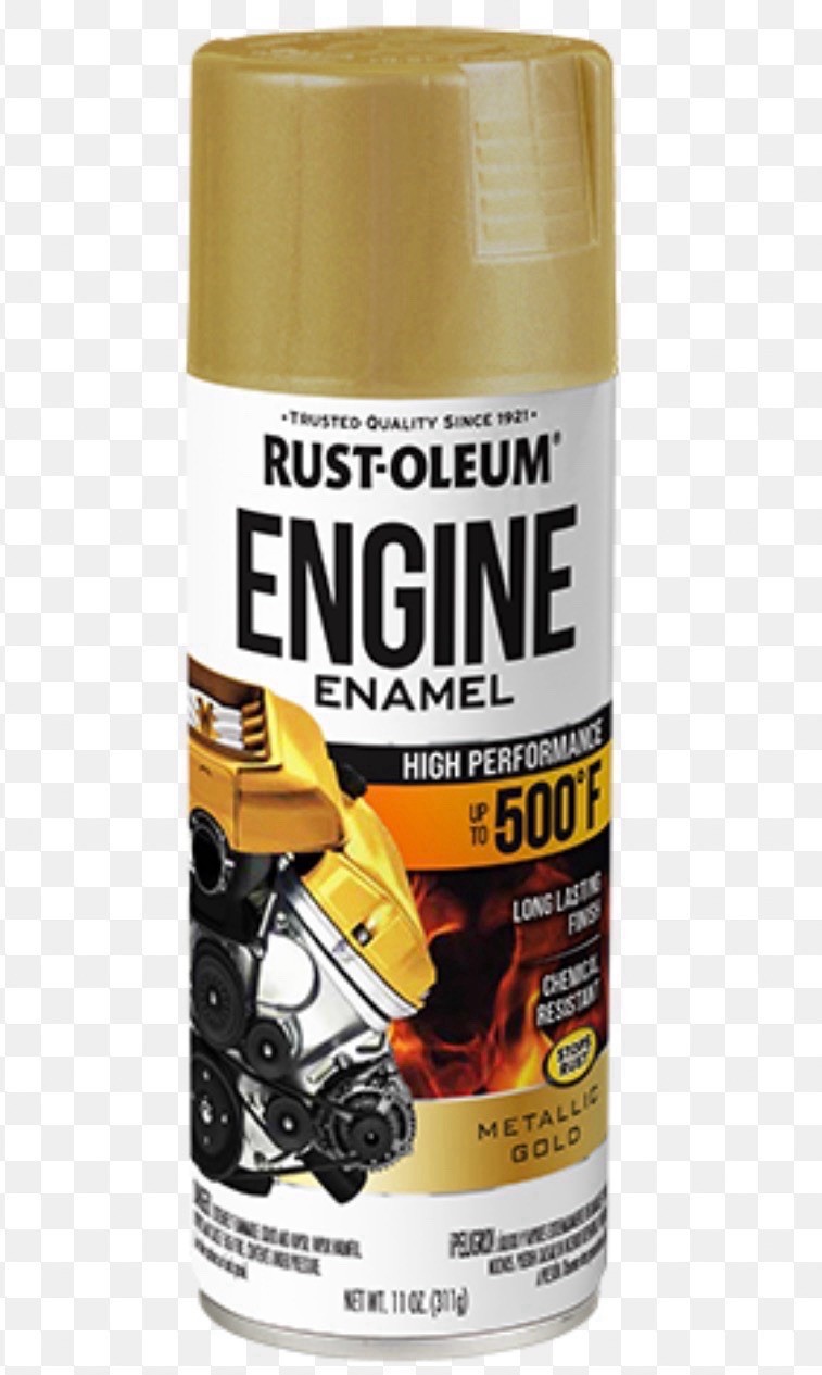 RUST-OLEUM 257384 Engine Enamel Metallic Gold Spray Paint 12oz NEW