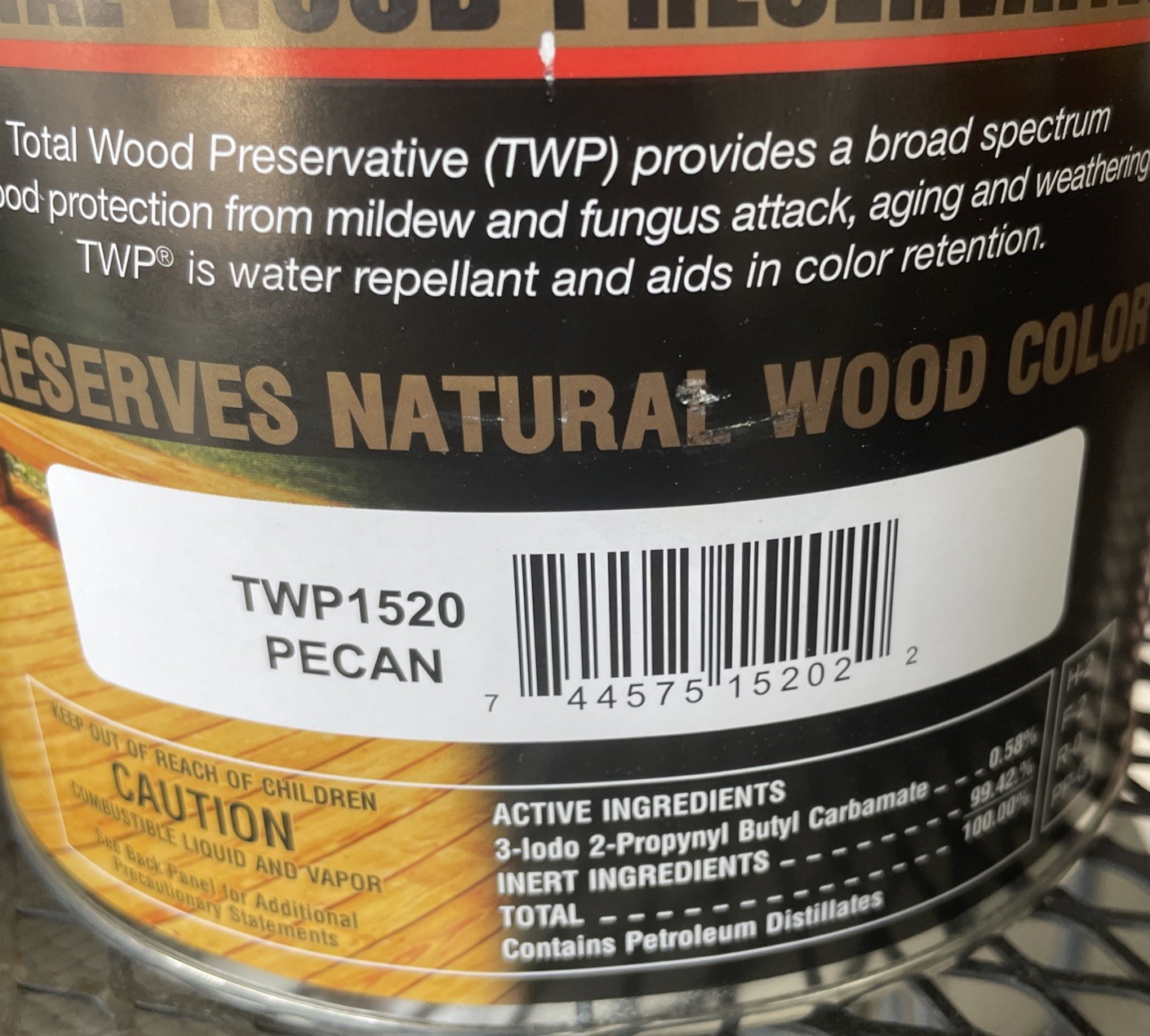 TWP 1520 Pecan Low Voc Preservative Stain gal – Deck, Exterior,