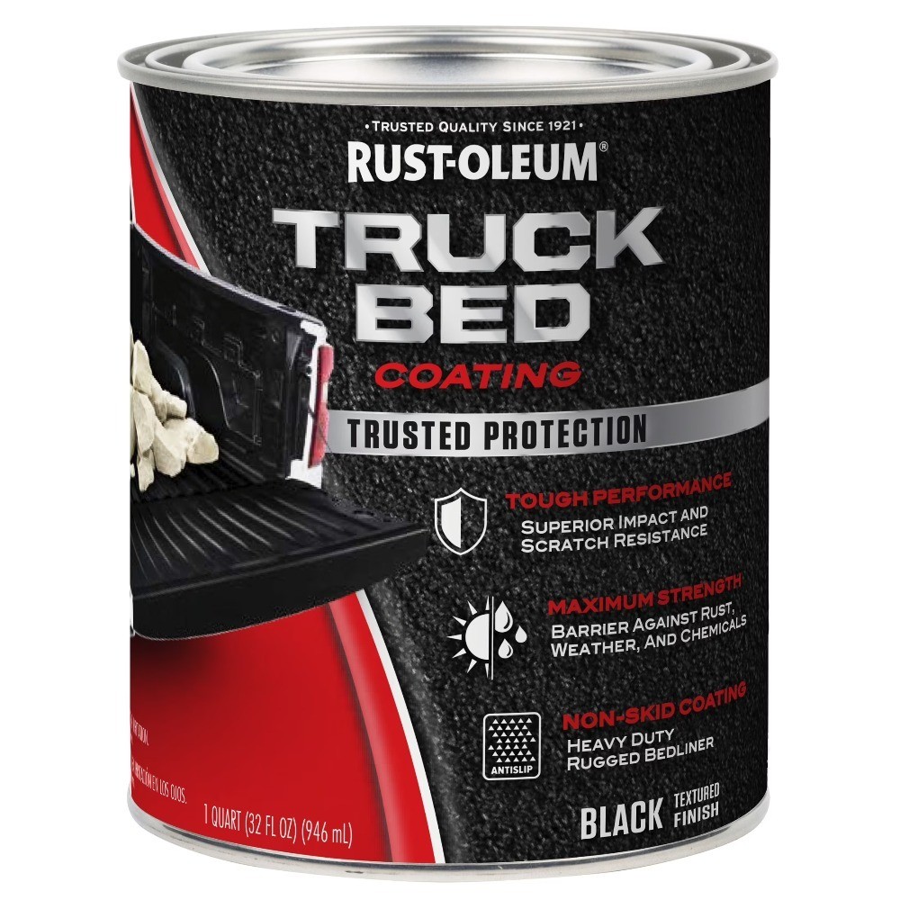 Truck Bed Liner Coating Spray Black 1 Quart Protective Paint Undercoating