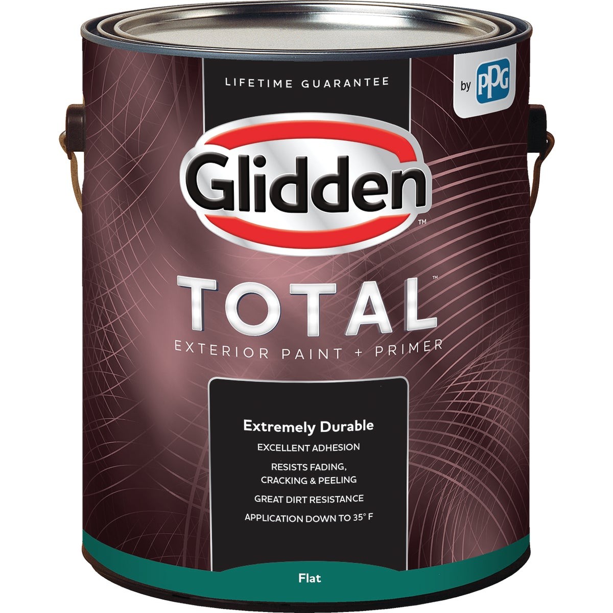 Glidden Total Exterior Paint + Primer Flat Midtone Base 1 Gallon GLTEX10MB/01