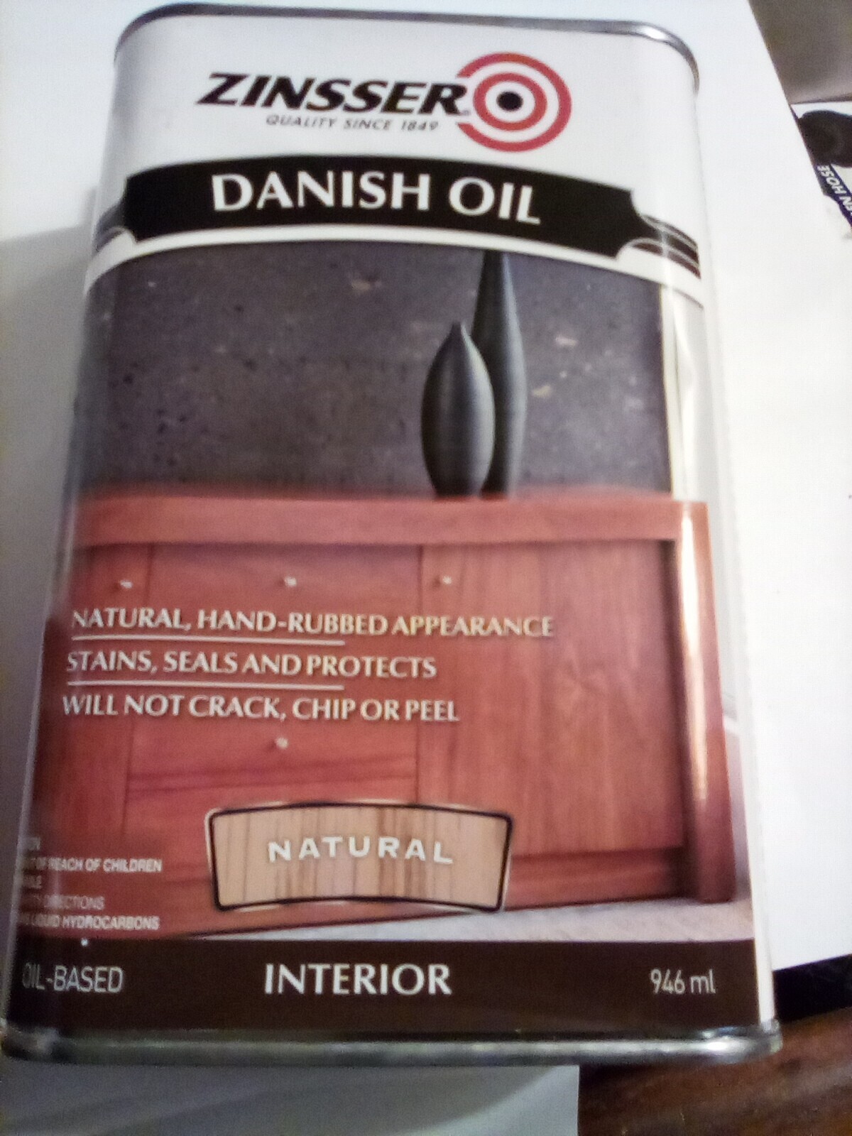 NEW 32 Oz Rustoleum Zinsser Danish Oil NATURAL FREE SHIPPING