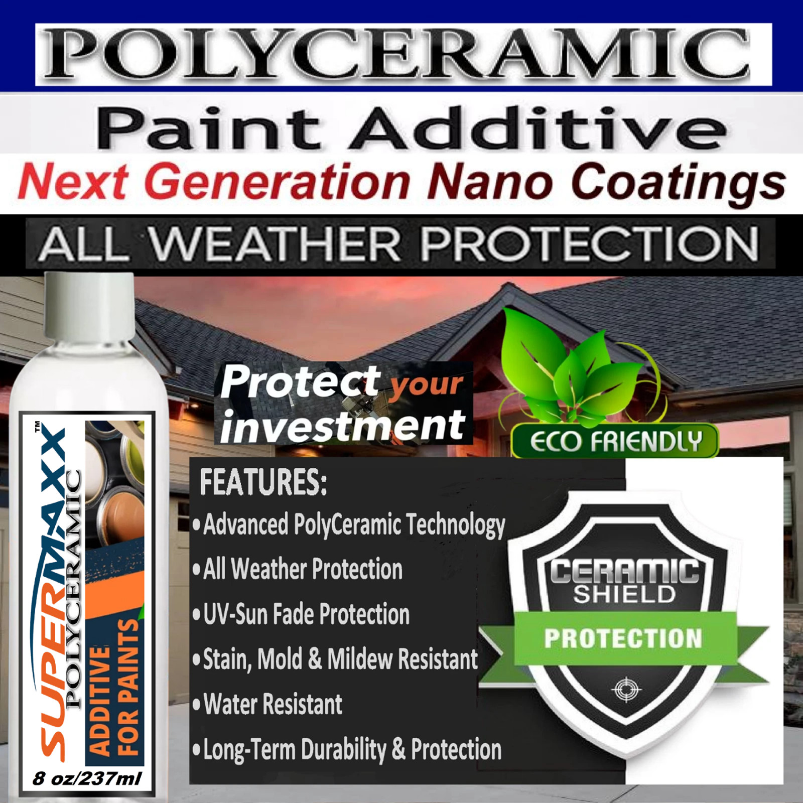 PAINT ADDITIVE CERAMIC PROTECTION FOR ALL ACRYLIC/LATEX PAINTS