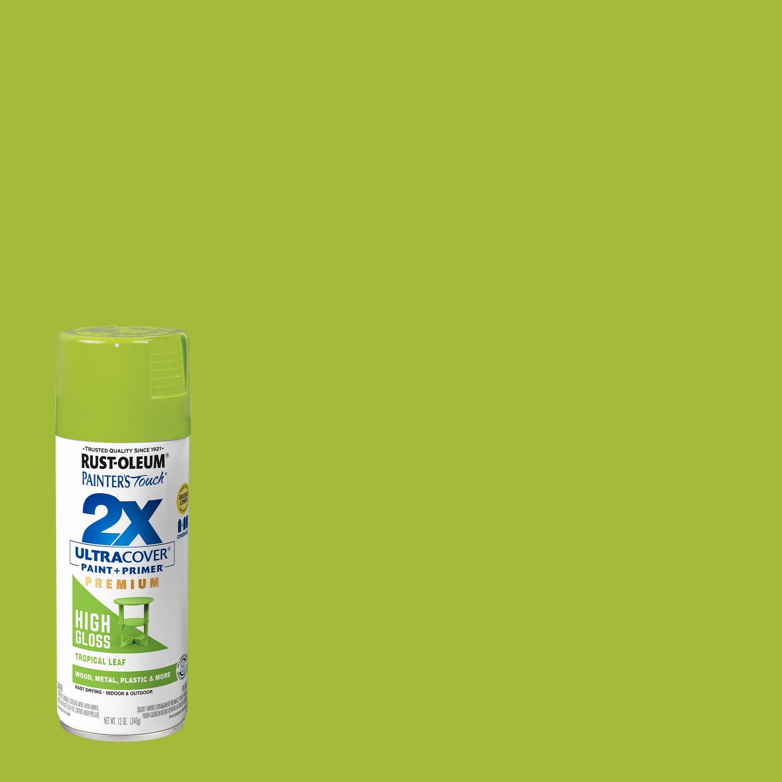 High Gloss Tropical Leaf Spray Paint 12 Ounce for Interior and Exterior Use