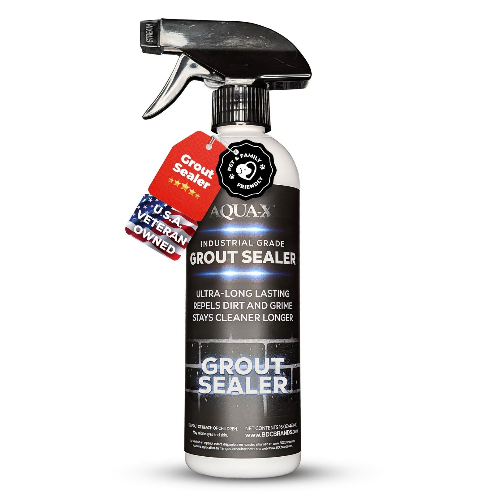 AQUA-X 16 Oz. Grout Sealer, Clear 1.00 Pound (Pack of 1), Dries clear