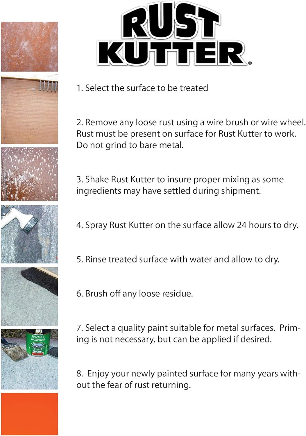 Rust Kutter – Stops Rust and Converts Rust Spots to Leave A Primed Surface Re…