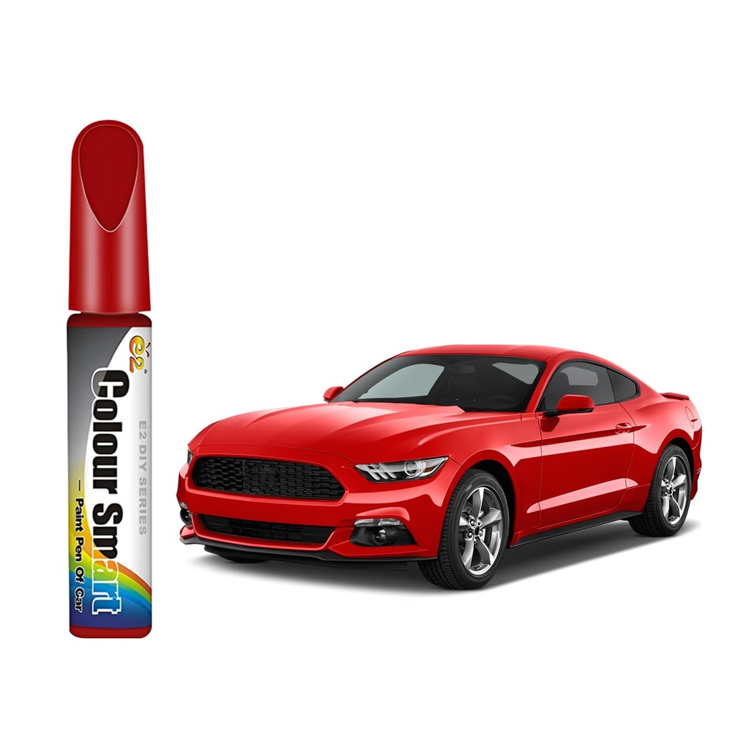 Car Touch-Up Paint Pen for Minor Scratches, Red | plastic body, brush and spr…
