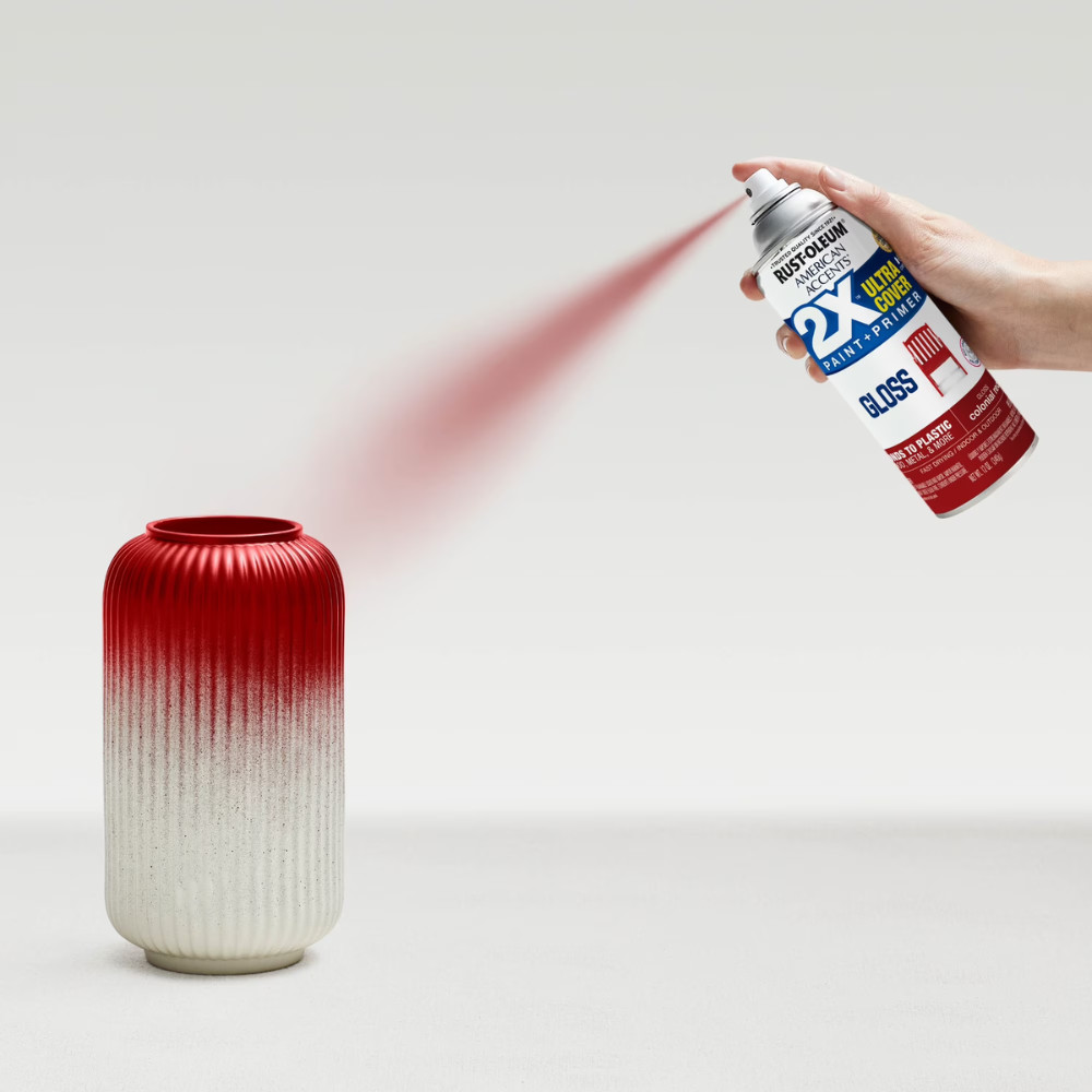 6 Pack Rust-Oleum 2X Spray Paint, Colonial Red Gloss Ultra Cover, 12oz, 327877