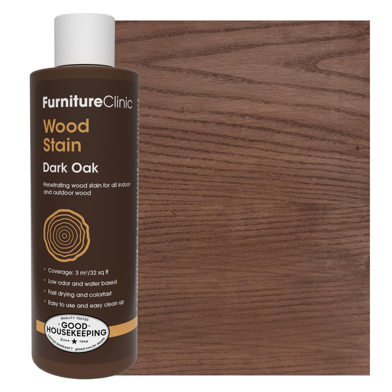 Wood Stain | Dark Oak | Water Based | Fast Drying, Low Odor, & Non-Toxic | fo…