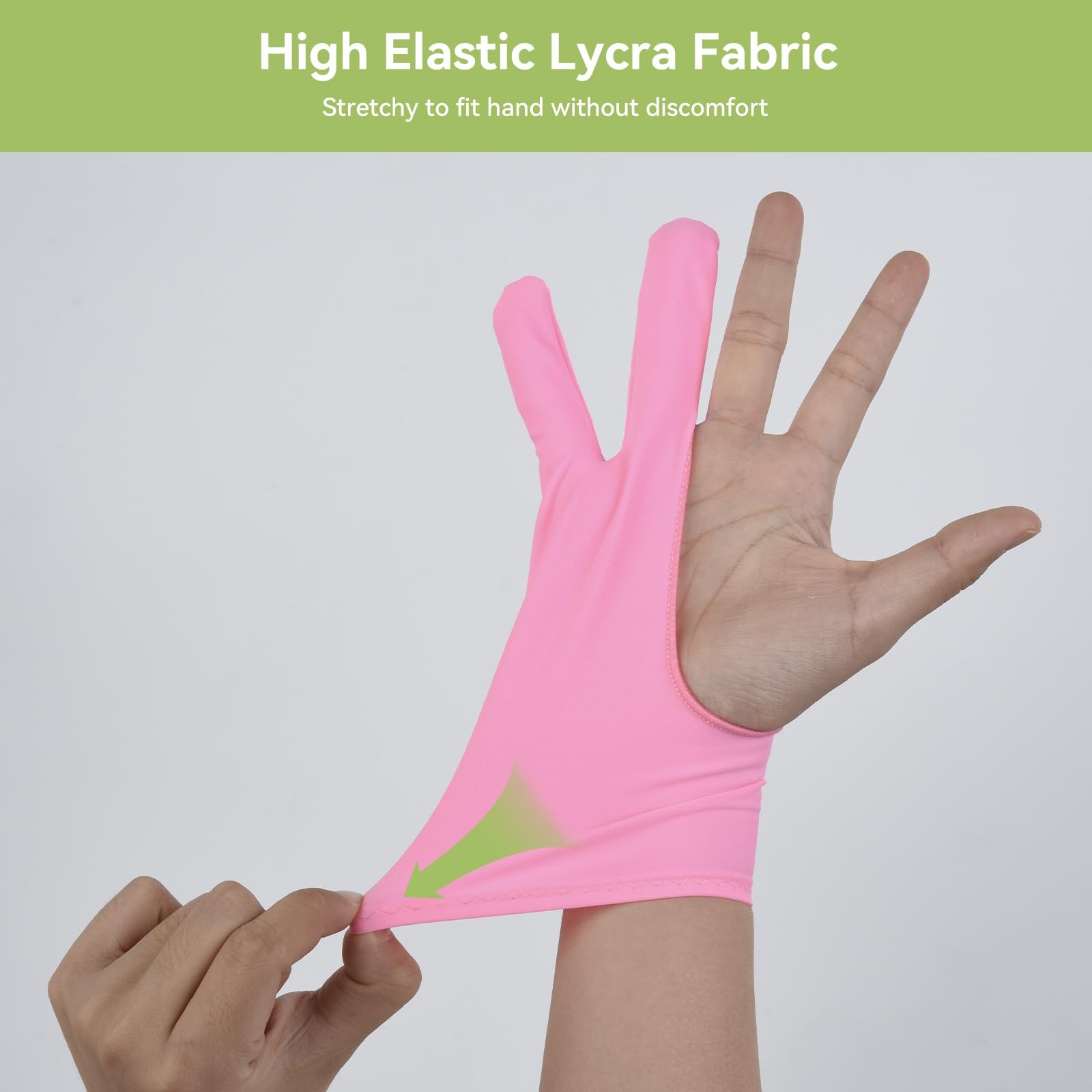 OTraki Drawing Glove 4 Pack Artist for Tablet with Medium, Pink