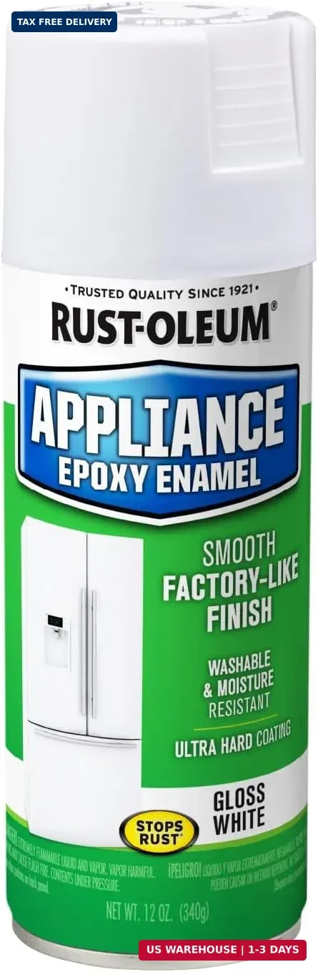 Rust-Oleum 7881830 Specialty Appliance Epoxy Spray Paint, 12 oz, White