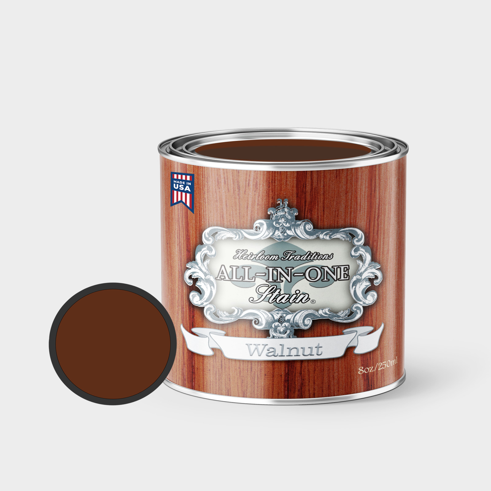 ALL-IN-ONE Gel Stain by Heirloom Traditions – Walnut – 8oz