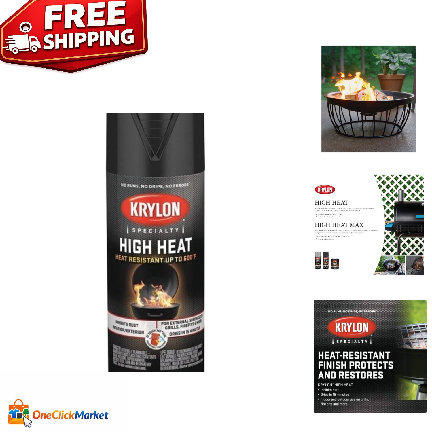 Durable Satin Black High Heat Spray Paint – Perfect for Metal Surfaces – 12 Oz