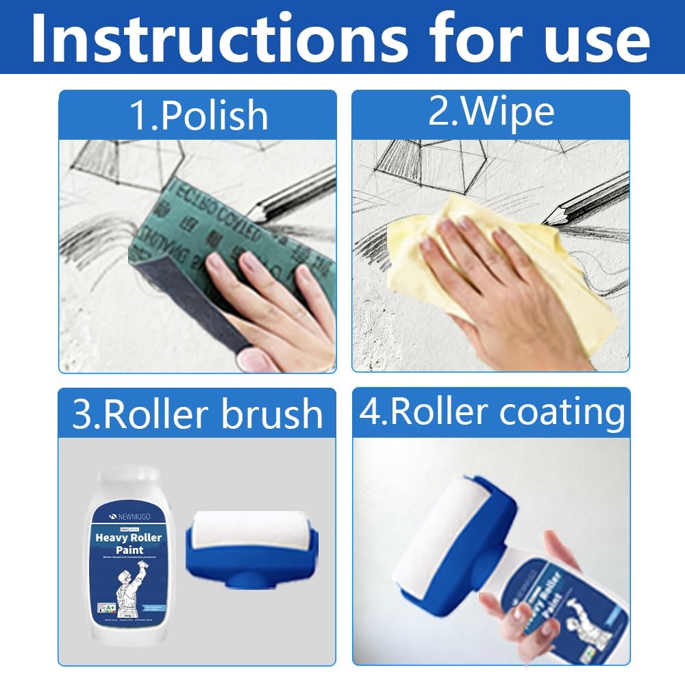 Generic Quick-Dry White Wall – 34 Oz/1000Ml Portable Coating Tool For –