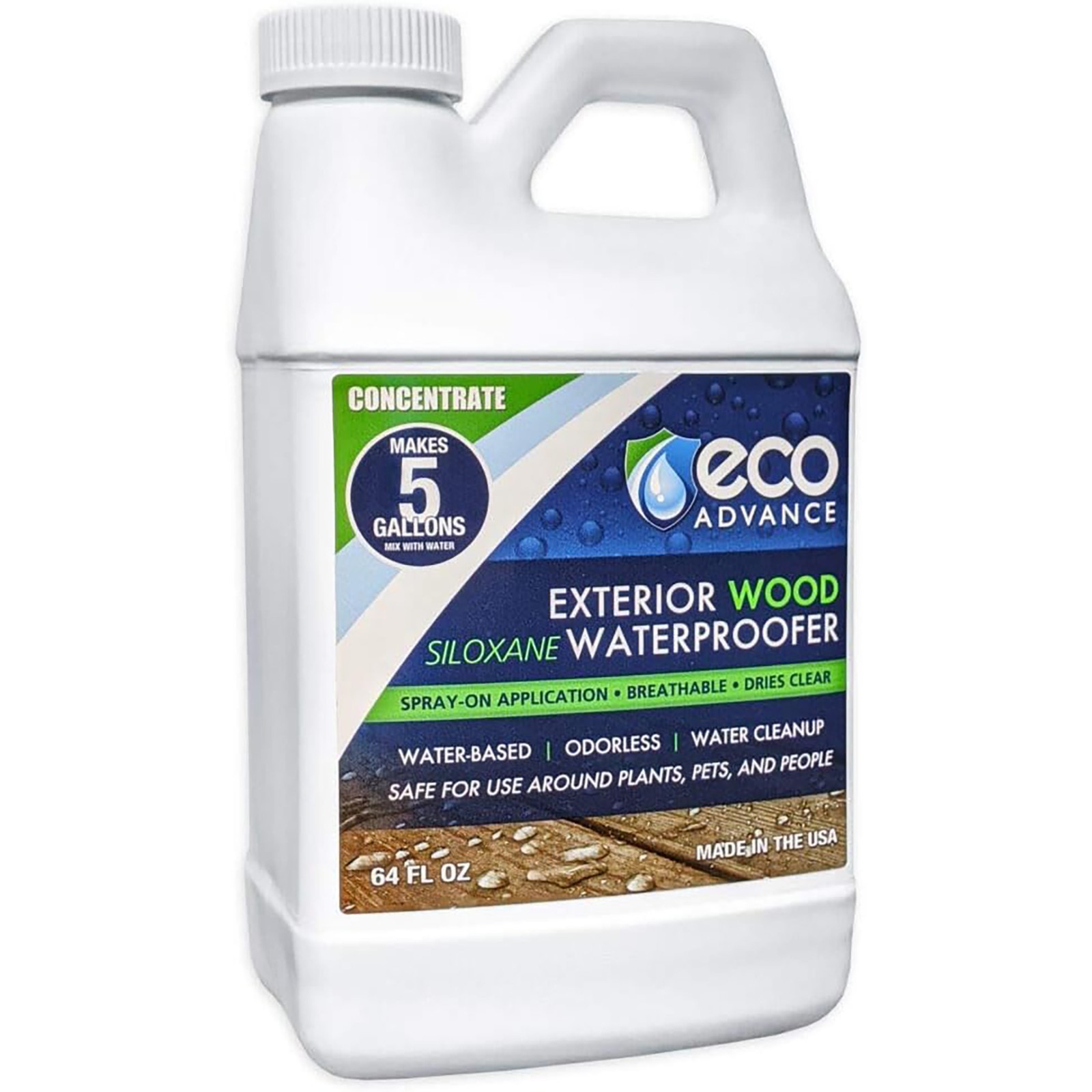 Eco Advance Wood Siloxane Waterproofer Concentrate 64 oz – Makes 5 Gallons
