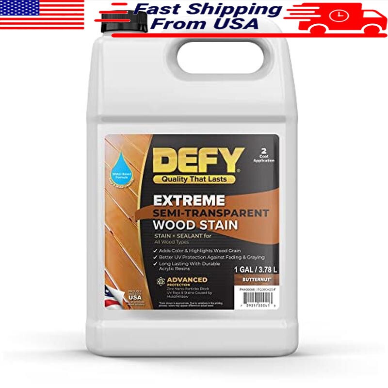 Premium Exterior Wood Stain Waterproof UV Protection Natural Clear Finish New