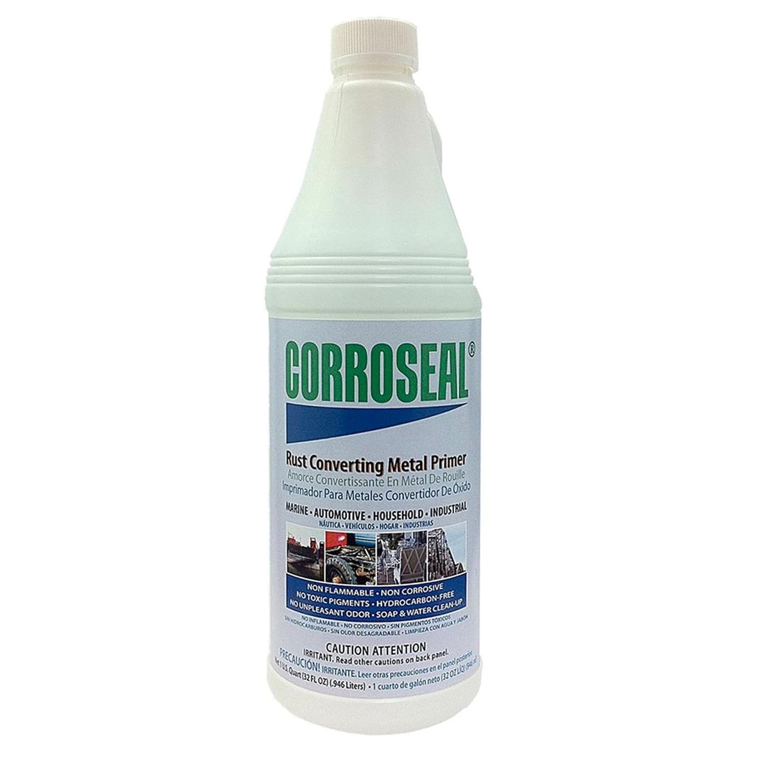 Rust Converter & Metal Primer – 32 Fl Oz, Protects and Restores Metal Surfaces
