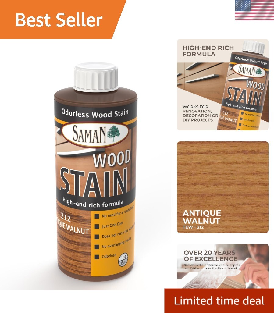 Professional Grade Antique Walnut Water Stain – 12 oz for Effortless Finishes