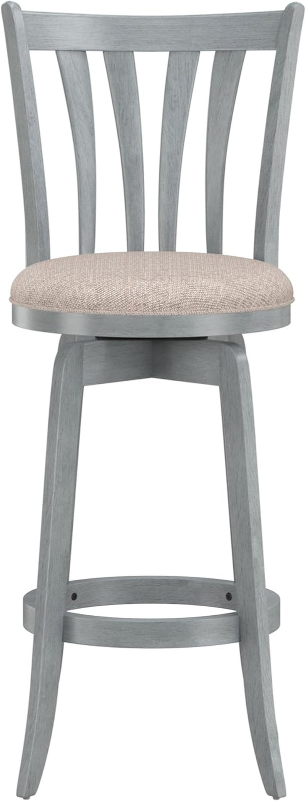 Furniture Savana Wood Bar Height Stool, 30″ High, Blue Wire Brush