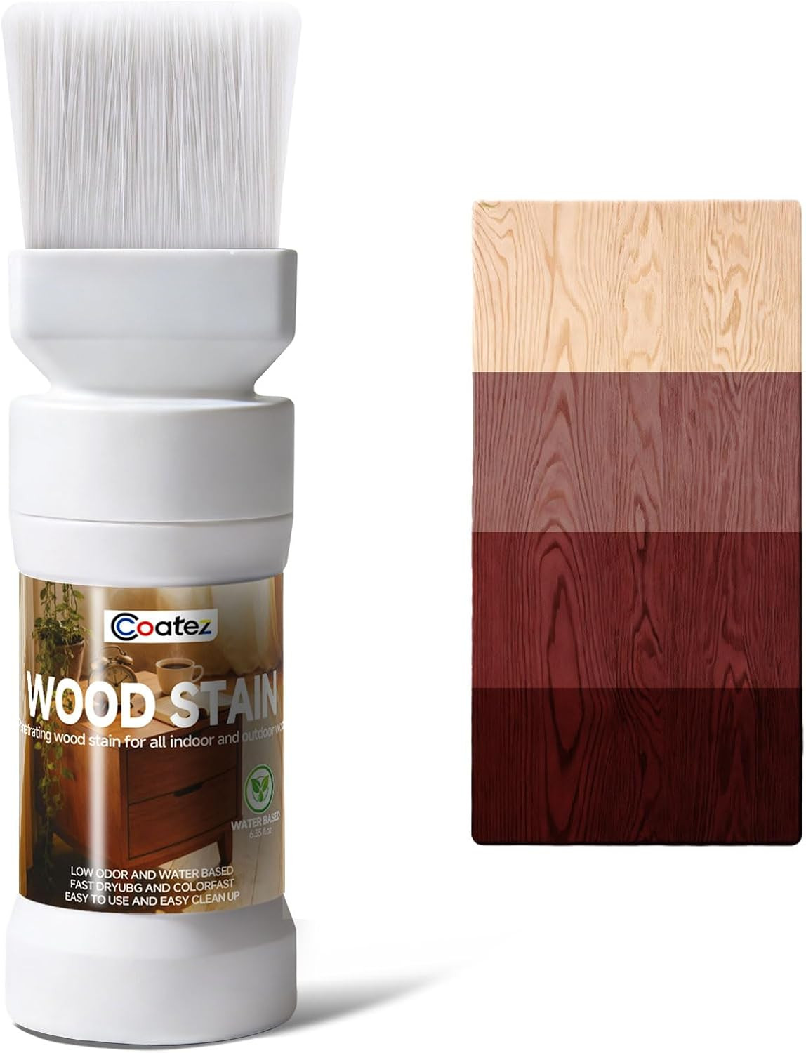 Wood Stain – Black Cherry, 6.35 Fl Oz Water Based Wood Stain and Sealer in One,