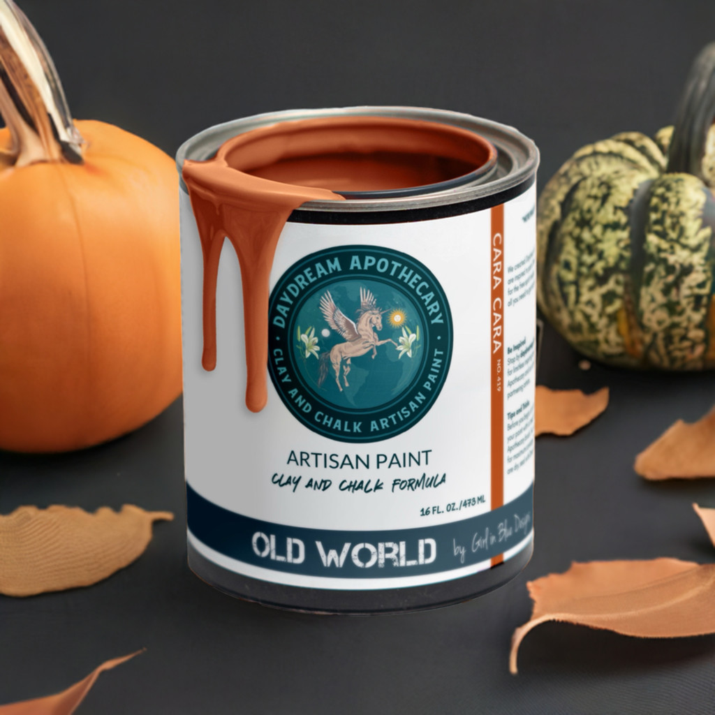 Burnt Orange,Brown Orange , Copper Brown Clay and Chalk Paint Cara Cara 8 ounce